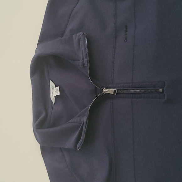 𝅺CALVIN Klein Navy Blue Quarter Zip Pullover Jacket - Picture 5 of 8